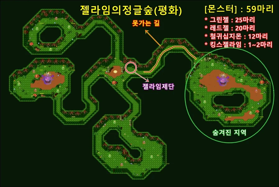 젤라임의 정글숲 지도 이미지
